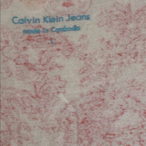 Calvin Klein Orange Fitted Blouse with V-Neckline - Picture 4 of 5